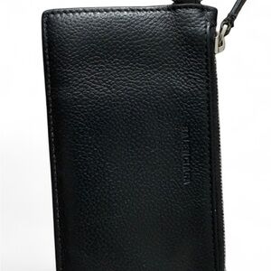 Balenciaga Black Leather card holder and keyring